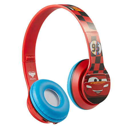 Disney Cars Arabalar Bluetooth Lisanslı Kulak Üstü Çocuk Kulaklığı-DY-2004-CR