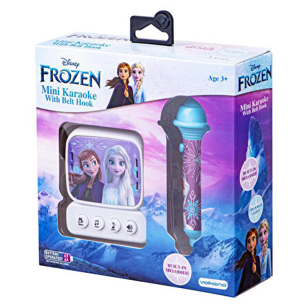 Disney Frozen Karlar Ülkesi Mini Karaoke Mikrofon Seti Işıklı Kemer Kancalı Lisanslı Mikrofonlu DY-3650-Fz