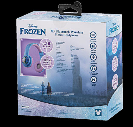 Bluetooth Kulaklık Disney Frozen Karlar Ülkesi Anna Elsa Mikrofonlu Kablosuz Çocuk Kulaklığı Lisanslı DY-3054-FR