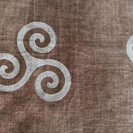 Pamuklu Fular, Tahta Baskılı, Hediyelik , El Yapımı  Taşlanmış Pamuklu Fular