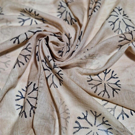 Kare pamuklu baskılı fular, El Yapımı pamuklu kare fular, Hediyelik tasarım, Moli tasarım