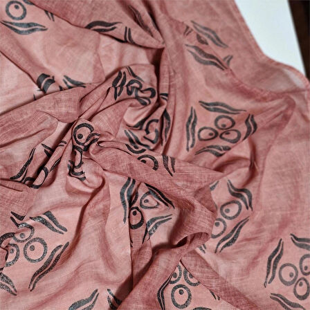 Kare pamuklu baskılı fular, El Yapımı pamuklu kare fular, Hediyelik tasarım, Moli tasarım