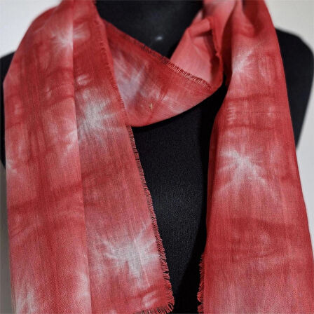 İnce Pamuklu Fular , Batik boyalı ,  Hediyelik Şık Fular, El Yapımı, Moli Tasarım
