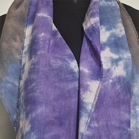 Pamuklu Fular , Batik Boyalı , Hediyelik Şık Fular, El Yapımı, Moli tasarım, 