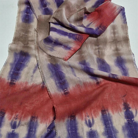 Pamuklu Fular , Batik Boyalı , Hediyelik Şık Fular, El Yapımı, Moli tasarım
