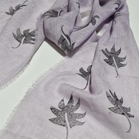 Pamuklu Fular, Tahta Baskılı, Hediyelik , El Yapımı Taşlanmış Pamuklu Fular, Moli Tasarım