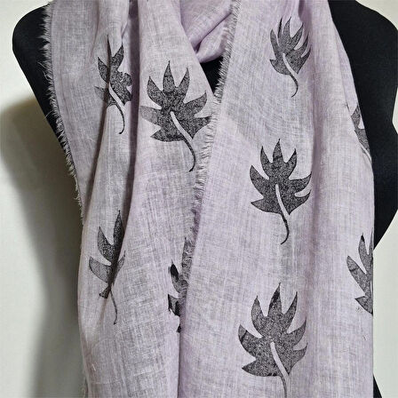 Pamuklu Fular, Tahta Baskılı, Hediyelik , El Yapımı Taşlanmış Pamuklu Fular, Moli Tasarım