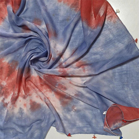 Kare pamuklu Batik Boyalı , İğne Oyalı, El Yapımı pamuklu kare fular, Hediyelik, Moli Tasarım