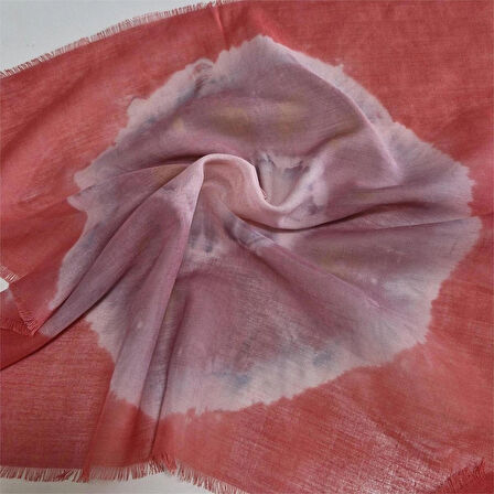 Kare Pamuklu Bandana, El Boyaması Ve Tahta Baskılı Bandana, Fular, Moli Tasarım