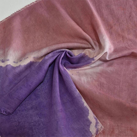 Kare Pamuklu Bandana, El Boyaması Ve Tahta Baskılı Bandana, Fular, Moli Tasarım