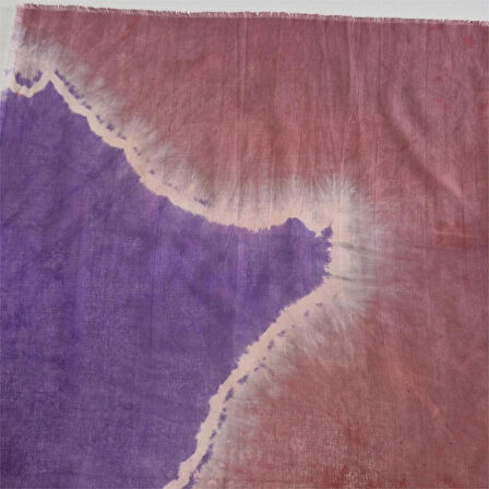 Kare Pamuklu Bandana, El Boyaması Ve Tahta Baskılı Bandana, Fular, Moli Tasarım