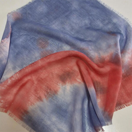Kare Pamuklu Bandana, El Boyaması Ve Tahta Baskılı Bandana, Fular, Moli Tasarım