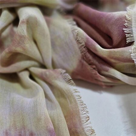 Geniş Batik Boyama Pamuklu Şal, Mevsimlik El Boyaması, Tasarım Şal, Hediyelik, Moli Tasarım, 