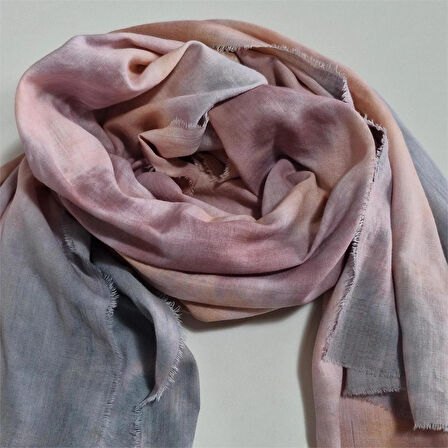 Geniş Batik Boyama Pamuklu Şal, Mevsimlik El Boyaması, Tasarım Şal, Hediyelik, Moli Tasarım