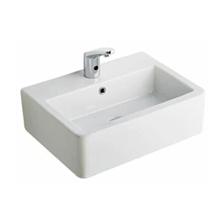 Seramiksan Aqua Tezgah Üstü Dikdörtgen Lavabo 56CM