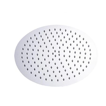 T-MAY Banyo Sardes Oval İnce Tepe Duş Seti Başlığı 30x30 Paslanmaz Metal