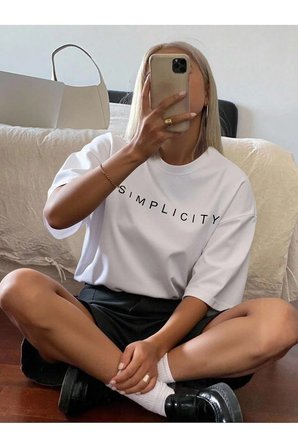 Unisex Simplicity Baskılı Tasarım Tshirt