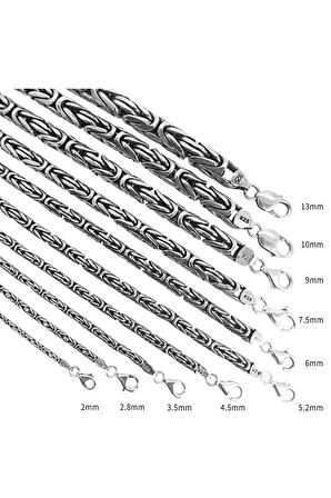 2mm 925 Ayar Gümüş Yuvarlak Kral Model Erkek Bileklik Künye 249540193