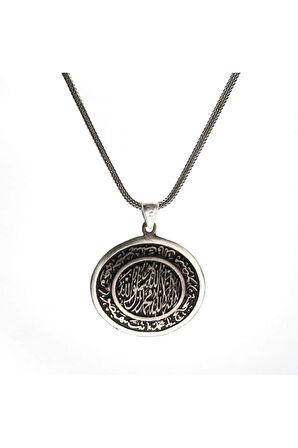Kıtmir Dualı Gümüş Erkek Kolye Zincir