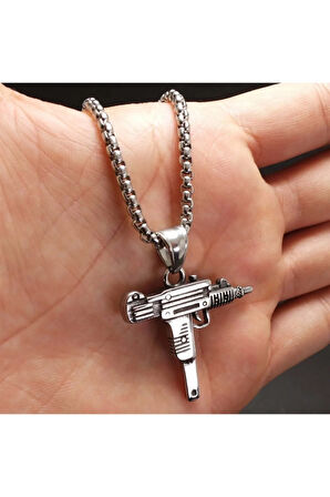 Ottoman Çelik Uzi Erkek Kolye Zincir