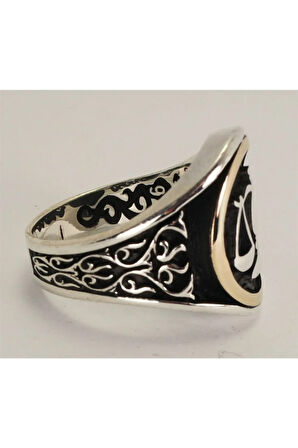 Avukat Ve Hakimlere Özel Adalet Terazisi Gümüş Erkek Yüzüğü