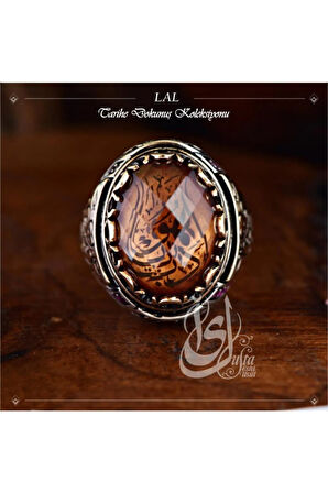 Islam Usta Tasarımı Lal Gümüş Erkek Yüzük