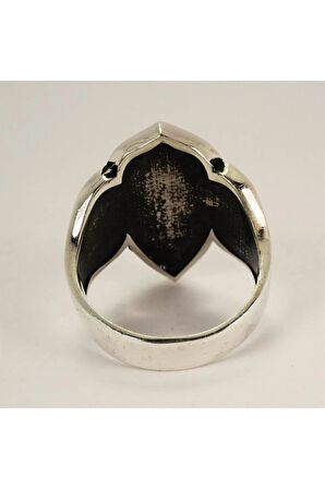 Gümüş Erkek Zihgir Başparmak Yüzük Osmanlı Tuğralı Model