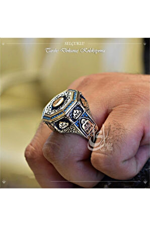 Islam Usta Tasarımı Selçuklu Gümüş Erkek Yüzük