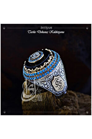 Islam Usta Tasarımı Ihtişam Gümüş Erkek Yüzük