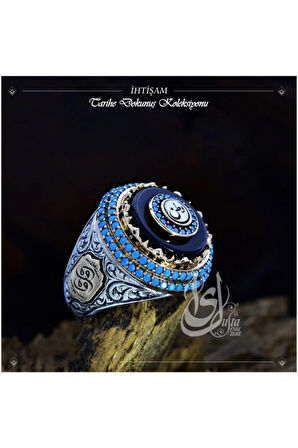 Islam Usta Tasarımı Ihtişam Gümüş Erkek Yüzük