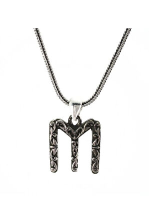 Iyı Yazılı Kayı Boyu Simgeli Gümüş Erkek Kolye Zincir