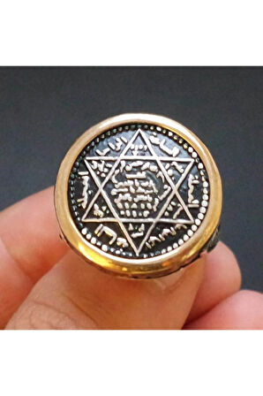 Hz. Süleyman Mührü Otantik Model Gümüş Erkek Yüzük