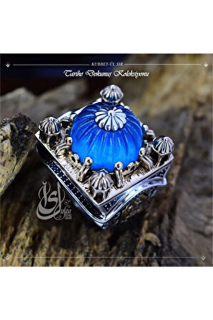 Islam Usta Tasarımı Kubbet-ül Sır Gümüş Erkek Yüzük 925 Ayar