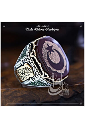 Islam Usta Tasarımı Efsunkar Gümüş Erkek Yüzük