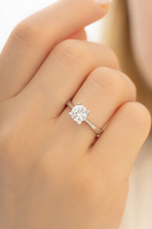 Gümüş Tektaş Kadın Gümüş Yüzük