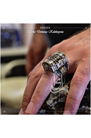 Islam Usta Tasarımı Himaye Gümüş Erkek Yüzük