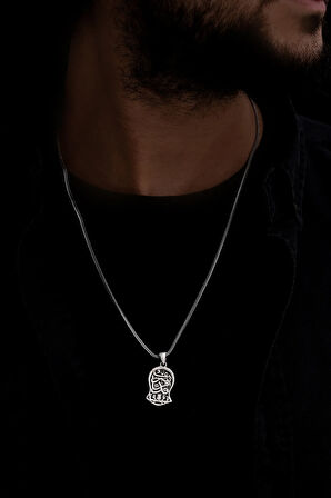 Nalı Şerif Gümüş Erkek Zincir Kolye