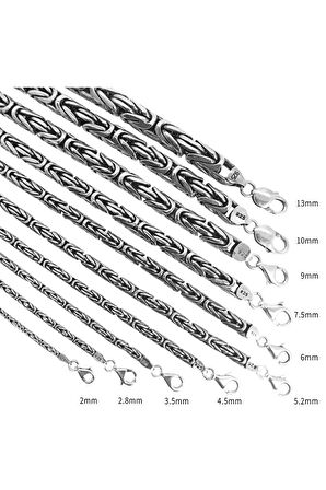 7.5mm 925 Ayar Gümüş Yuvarlak Kral Model Erkek Bileklik Künye 249540193