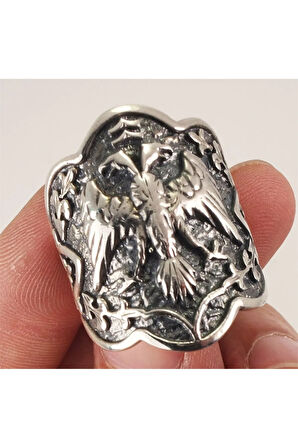 Diriliş Ertuğrul Gümüş Erkek Zihgir Başparmak Yüzüğü