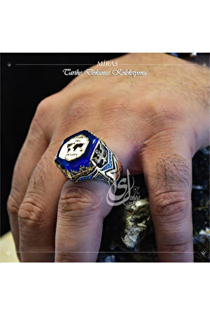 Islam Usta Tasarımı Miras Gümüş Erkek Yüzük