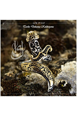 Islam Usta Tasarımı Gökpusat Gümüş Erkek Yüzük