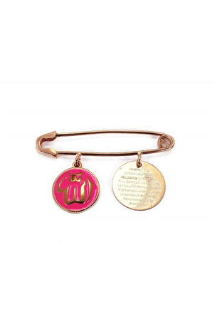 Gümüş Bebek Nazarlık Iğne Allah Ve Ayetel Kürsi Yazılı Model 4