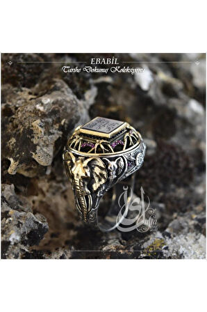 Islam Usta Tasarımı Ebabil Gümüş Erkek Yüzük