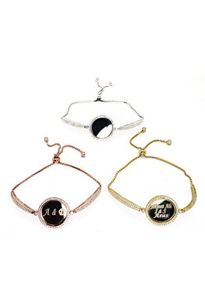 Kadın Gümüş Rose Renk Suyolu Bileklik Bilezik