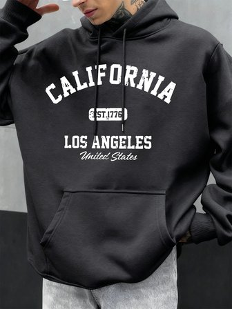 Kaliforniya Los Angeles Baskılı Erkek Kapüşonlu Hip Hop Çok Renkli Kapüşonlular Polar Moda Ka