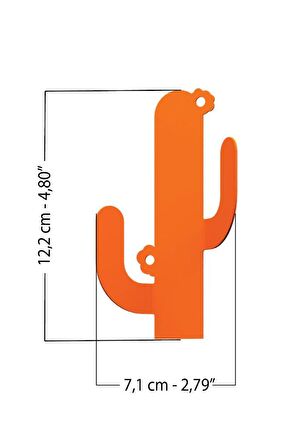 Kaktüs Tasarım Renkli Duvar Askısı Takı Düzenleyici Havluluk Siyah (tekli)
