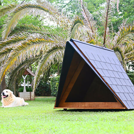 MANDU Ahşap Köpek Kulübesi (A Frame)