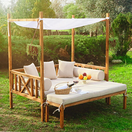 MANDU” Exclusive Ahşap Bahçe Yatağı (daybed)