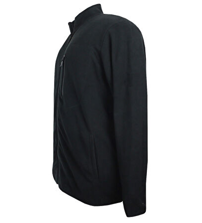 Erkek Büyük Beden Dik Yakalı Fermuarlı 122 Kg-172 Kg Arası İçin Uygun Bedenli Polar Sweat Mont