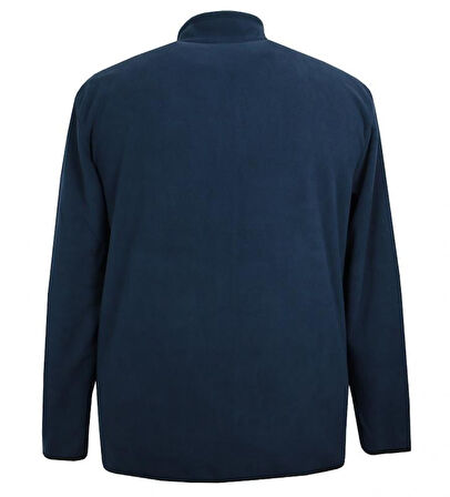 Erkek Büyük Beden Dik Yakalı Fermuarlı 122 Kg-172 Kg Arası İçin Uygun Bedenli Polar Sweat Mont